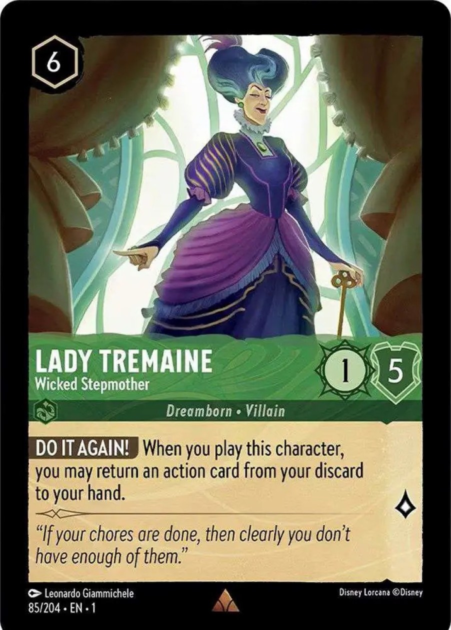 All Brands Ravensburger | Disney Lorcana Trading Card Game The First Chapter Rare Lady Tremaine - Wicked Stepmother #85