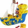 All Brands Fisher Price | Fisher Price Santiago Of The Seas El Bravo Pirate Ship Playset [Lights & Sounds, Frustration Free Packaging]