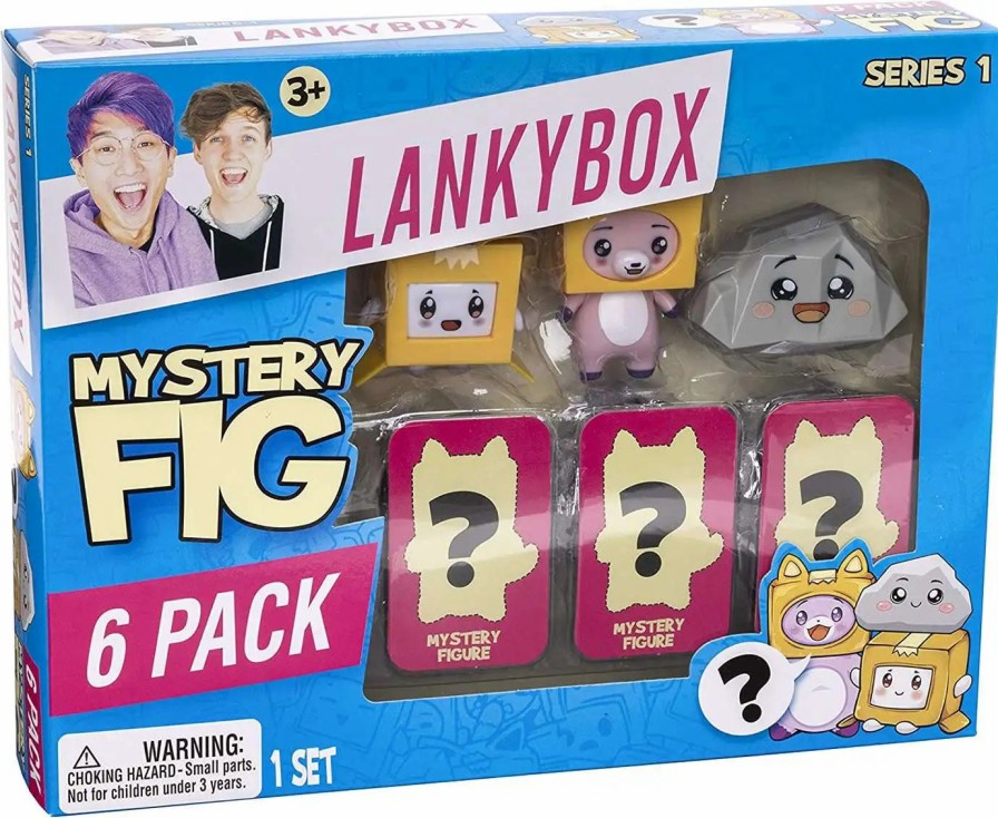 All Brands Bonkers Toy Co. | Lankybox Series 1 Mystery Fig 6-Pack