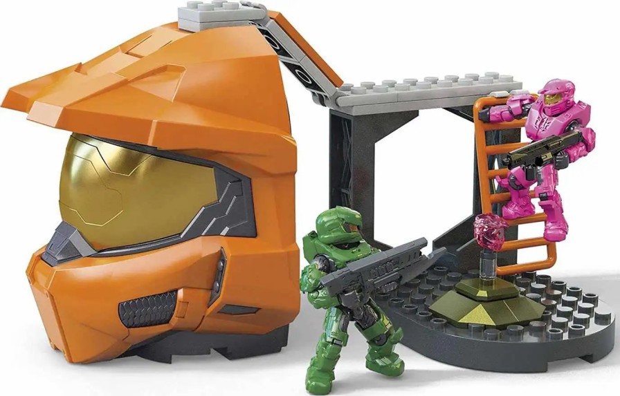 All Brands Mega Construx | Halo Orange Spartan Helmet Zone Control Set