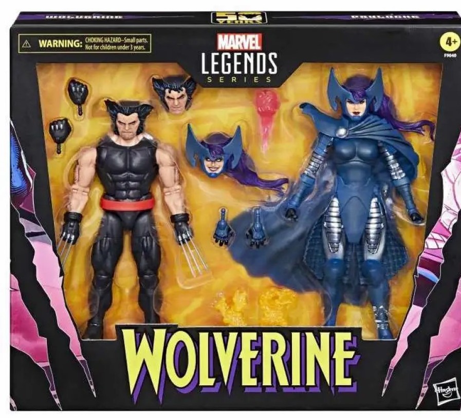 All Brands Hasbro | Marvel Legends Wolverine & Psylocke Action Figure 2-Pack [50Th Anniversary] (Pre-Order Ships May)