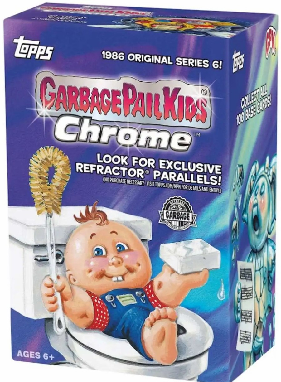 All Brands Topps | Garbage Pail Kids Topps 2023 Chrome (1986 Original Series 6) Trading Card Blaster Box [6 Packs]