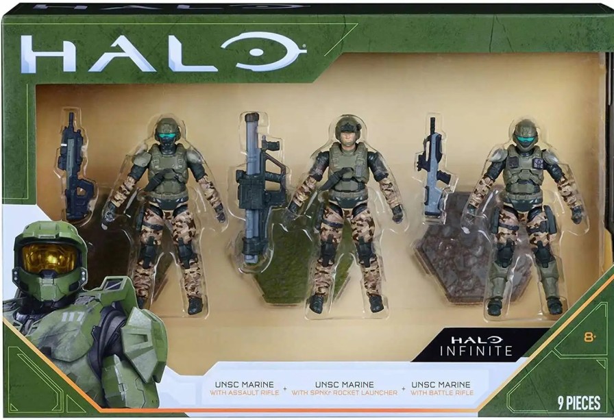 All Brands Wicked Cool Toys | Halo Infinite Unsc Marines Action Figure 3-Pack