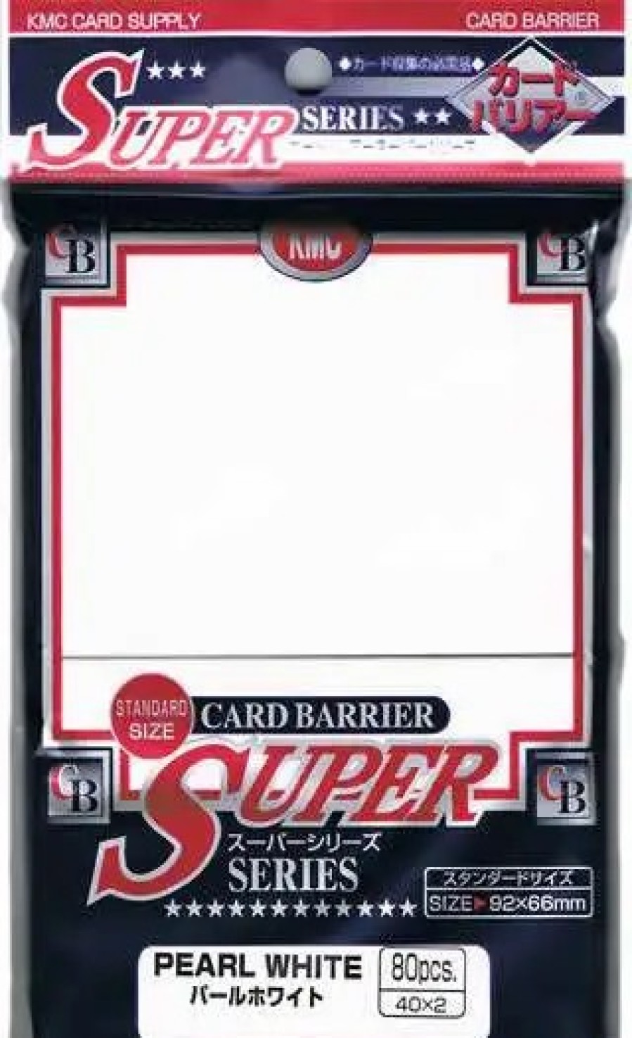 All Brands KMC | Card Barrier Super Series Pearl White Standard Card Sleeves [80 Count]