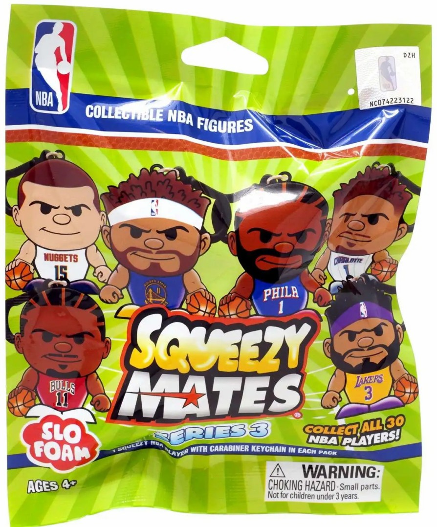 All Brands Party Animal Toys | Nba Squeezy Mates Series 3 Basketball Mystery Pack [1 Random Slo Foam Figure]