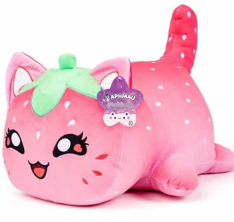 All Brands Bonkers Toy Co. | Aphmau Strawberry Cat 18-Inch Jumbo Plush