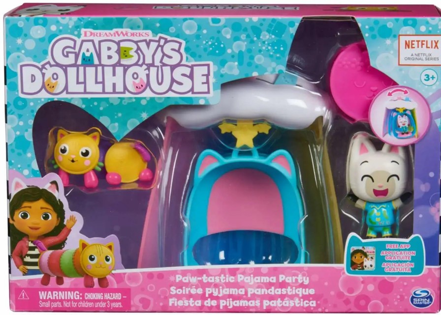 All Brands Spin Master Toys | Gabby'S Dollhouse Paw-Tastic Pajama Party Exclusive Playset