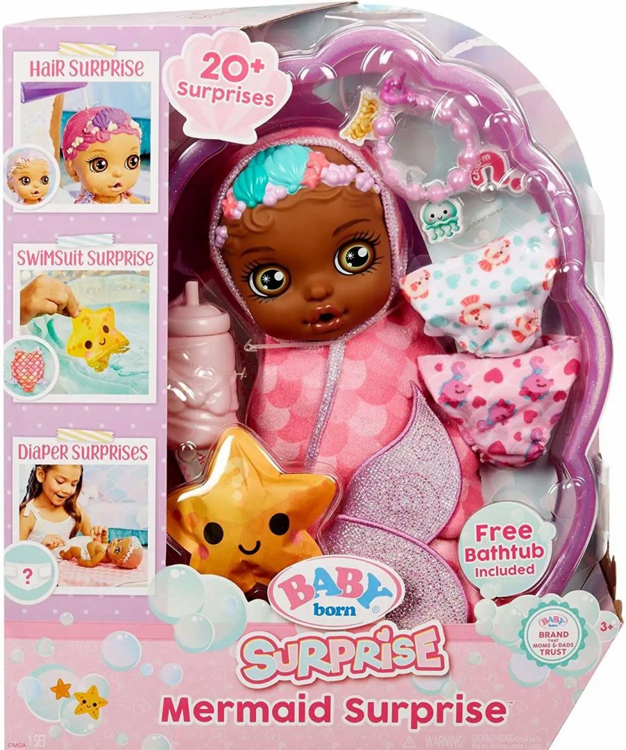 All Brands MGA Entertainment | Baby Born Mermaid Surprise Doll [Pink Swaddle]