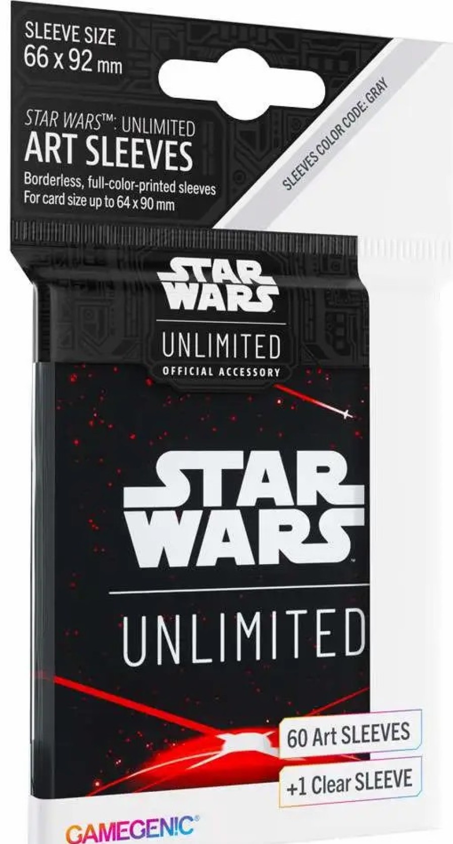 All Brands Gamegenic | Trading Card Game Star Wars: Unlimited Space Red Art Card Sleeves [61 Art Sleeves +1 Clear Sleeve] (Pre-Order Ships March)