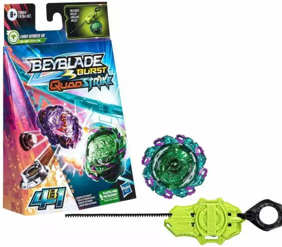 All Brands Hasbro Toys | Beyblade Burst Quadstrike Chain Herbeus H8 Starter Pack