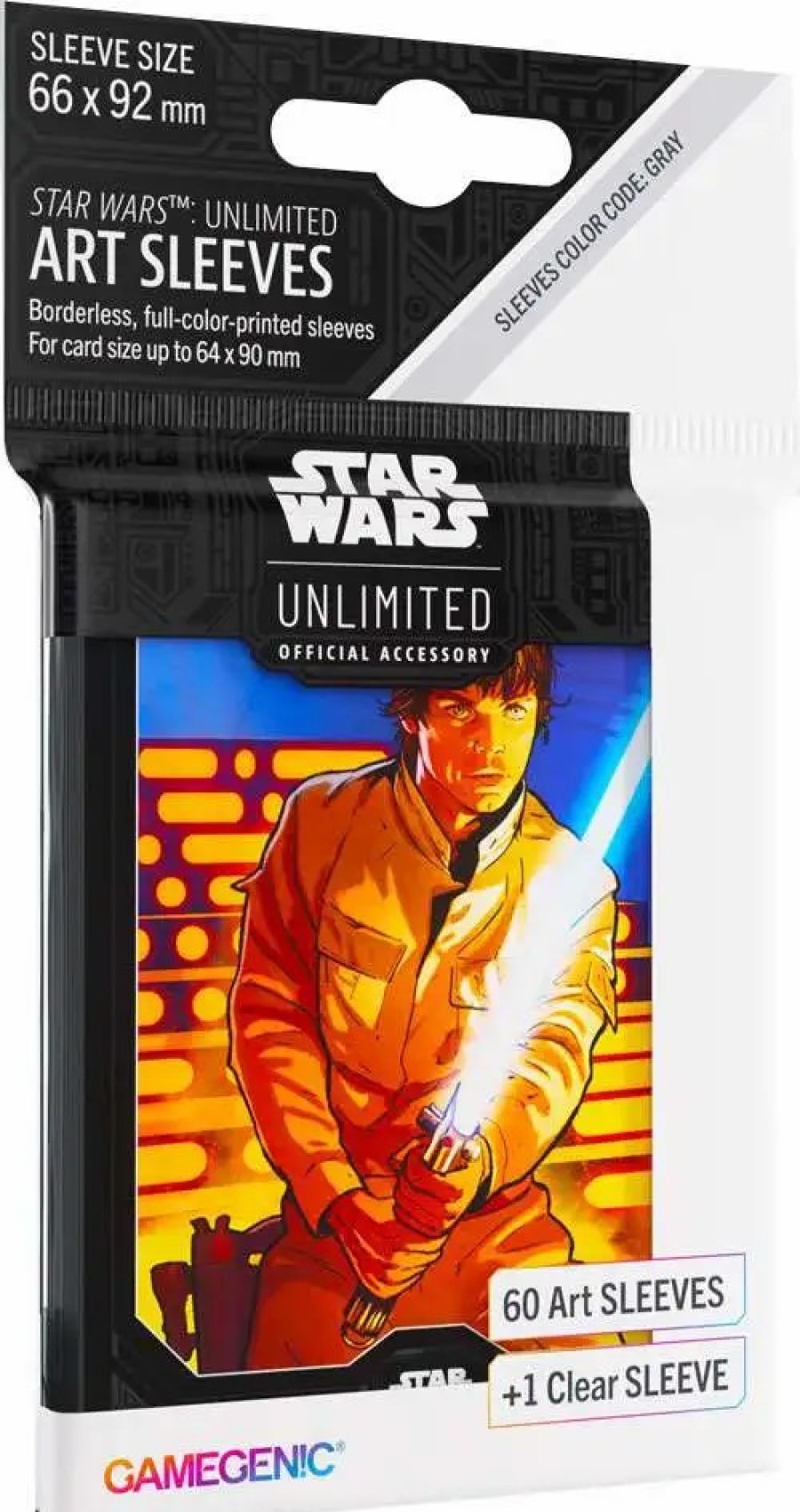 All Brands Gamegenic | Trading Card Game Star Wars: Unlimited Luke Skywalker Art Card Sleeves [61 Art Sleeves +1 Clear Sleeve] (Pre-Order Ships March)