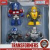 All Brands Jada Toys | Transformers Metalfigs Die Cast Optimus Prime, Optimus Primal, Bumblebee & Megatron 2.5-Inch 2.5" Die Cast Figure 4-Pack