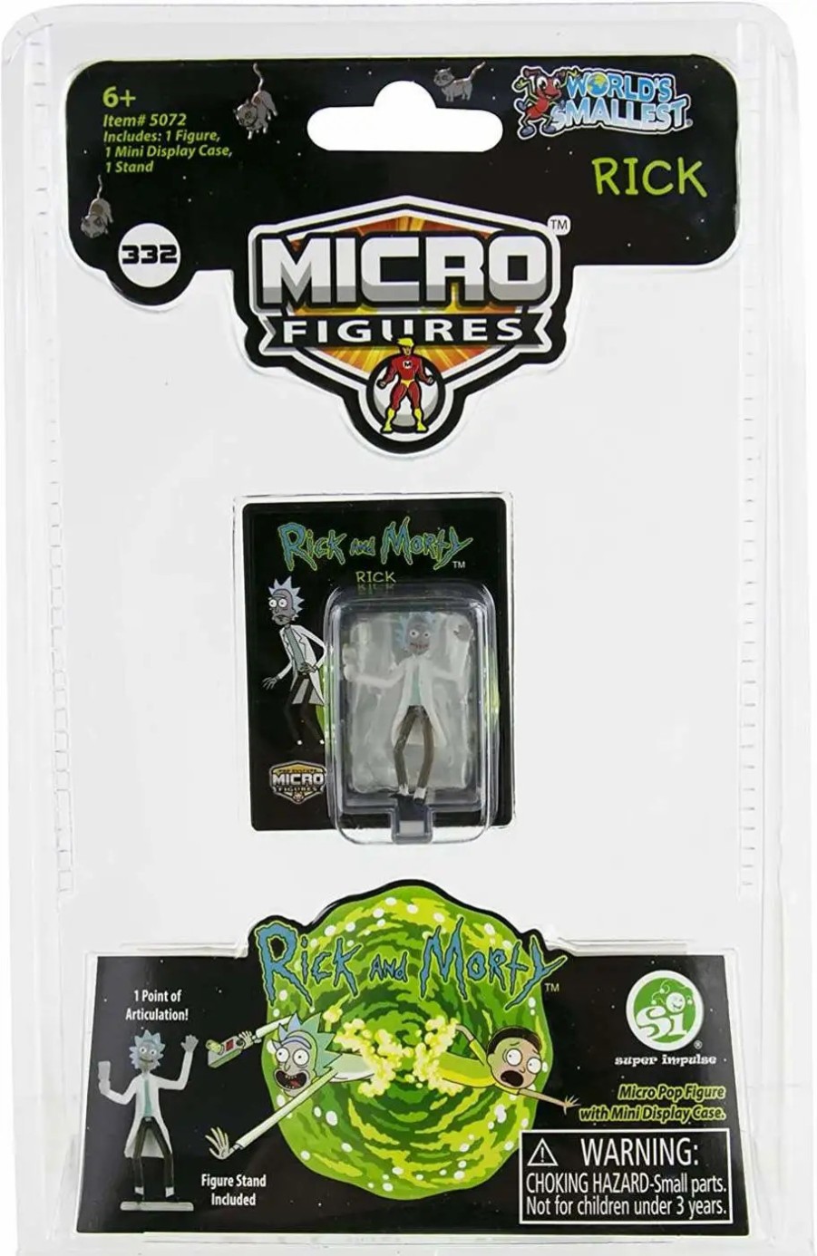 All Brands Super Impulse | World'S Smallest Rick & Morty Rick 1.25-Inch Micro Figure