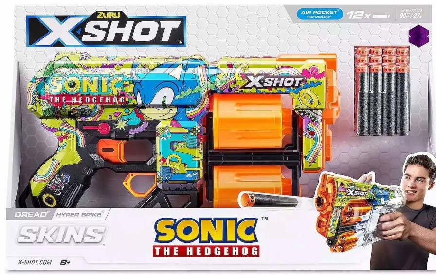 All Brands Zuru Toys | Sonic The Hedgehog X-Shot Skins Dread Hyper Spike Blaster [12 Darts]