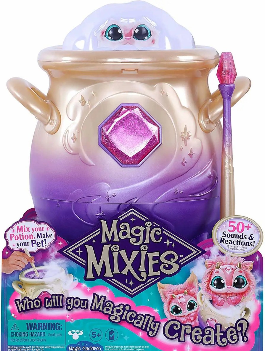 All Brands Moose Toys | Magic Mixies Magical Misting Cauldron Interactive Plush Toy [Pink]