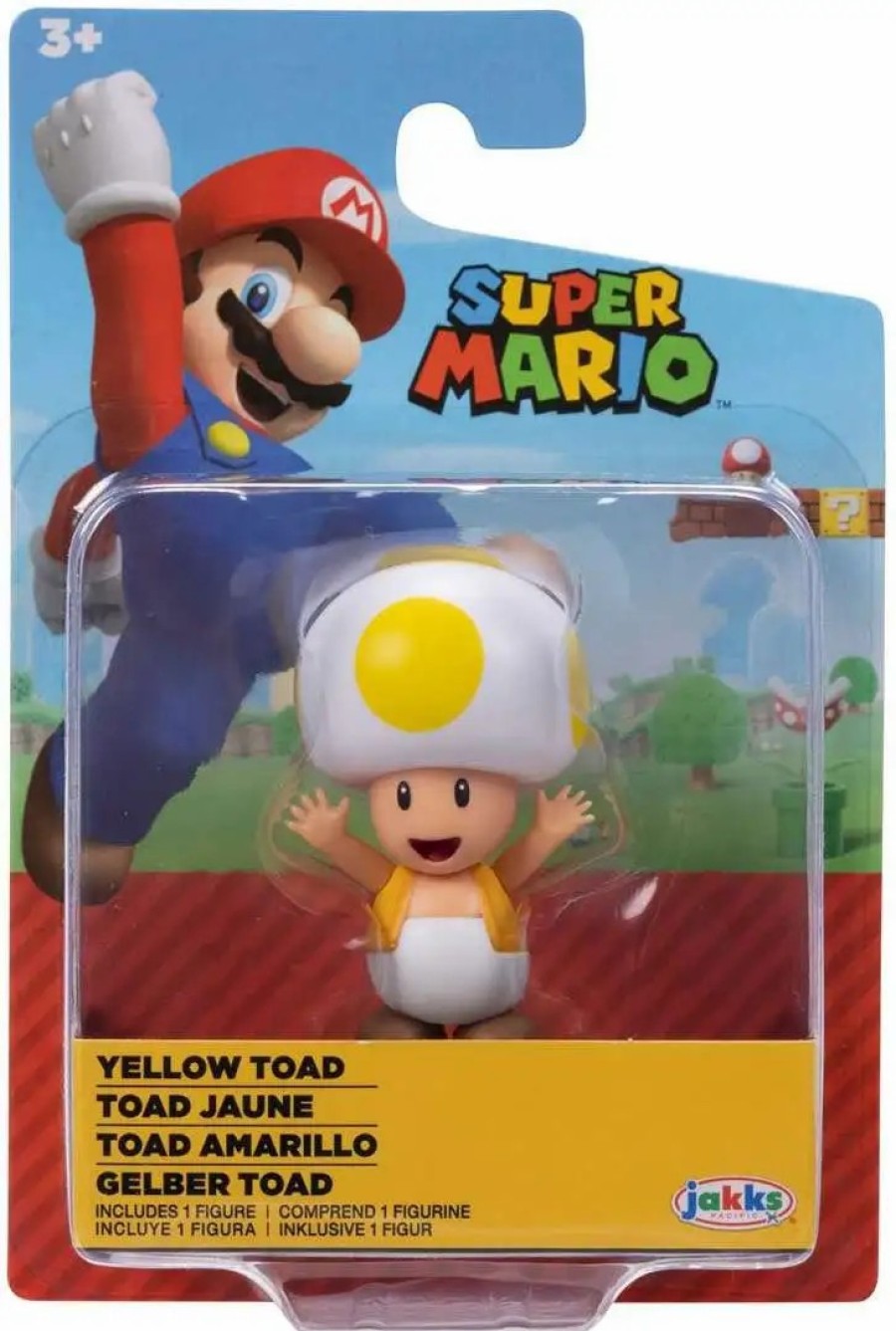 All Brands Jakks Pacific | World Of Nintendo Super Mario Yellow Toad 2.5-Inch Mini Figure