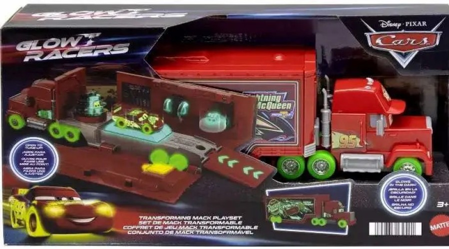 All Brands Mattel Toys | Disney / Pixar Cars Glow Racers Transforming Mack Playset