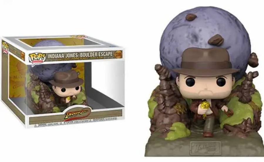 All Brands Funko | Funko Indiana Jones Raiders Of The Lost Ark Pop! Movies Boulder Escape Scene Vinyl Figure #1352