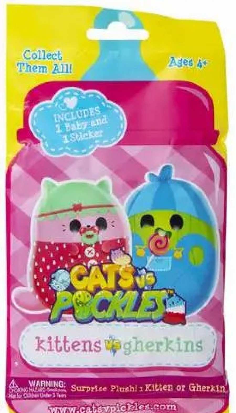 All Brands Cepia LLC | Cats Vs. Pickles Surprise Plush Kittens Vs Gherkins Mystery Pack [1 Kitten Or Gherkin]