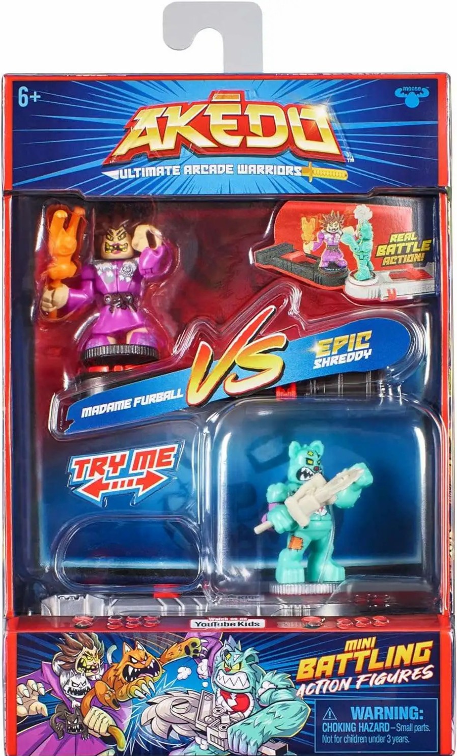 All Brands Moose Toys | Legends Of Akedo Madame Furball Vs Epic Shreddy Mini Battling Action Figure 2-Pack