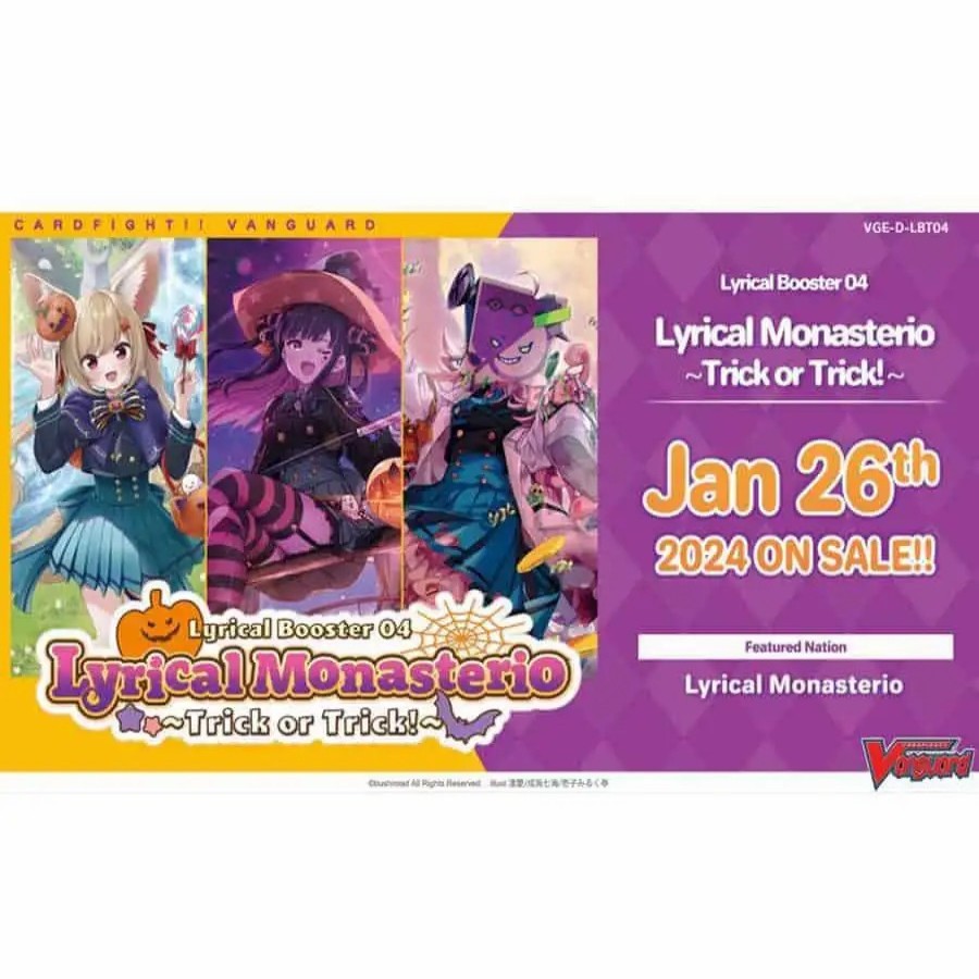 All Brands BushiRoad | Cardfight Vanguard Trading Card Game Overdress Lyrical Monasterio Trick Or Treat Booster Box #04 [16 Packs] (Pre-Order Ships February)