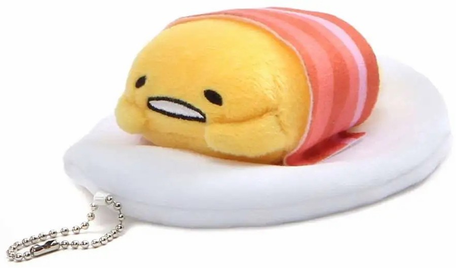 All Brands Gund | Sanrio Gudetama Plush Keychain [With Bacon]