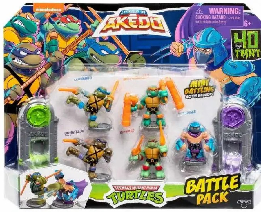 All Brands Moose Toys | Legends Of Akedo Teenage Mutant Ninja Turtles 40 Years Of Tmnt Leonardo, Michelangelo, Donatello, Raphael & Shredder Mini Battling Action Figure Battle Pack