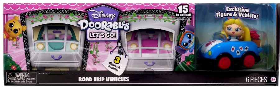 All Brands Moose Toys | Disney Doorables Let'S Go Series 2 Road Trip Vehicles Mystery 3-Pack [Includes Exclusive Figure & Vehicle]