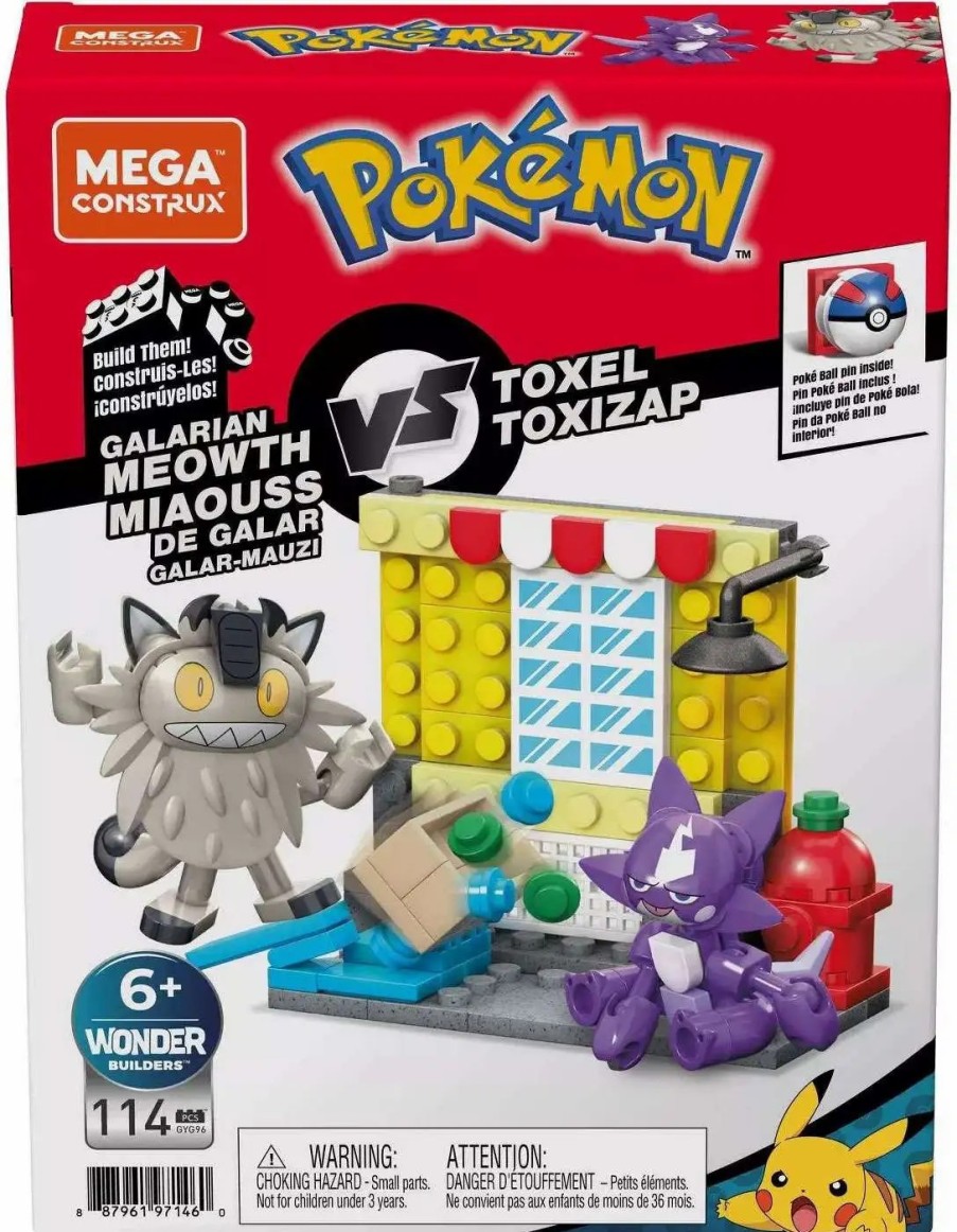 All Brands Mega Construx | Pokemon Galarian Meowth Vs Toxel Set