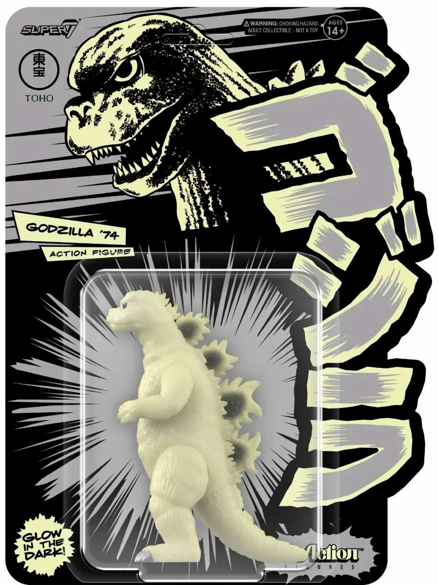 All Brands Super7 | Reaction Toho Godzilla '74 Action Figure [Glow-In-The-Dark] (Pre-Order Ships February)