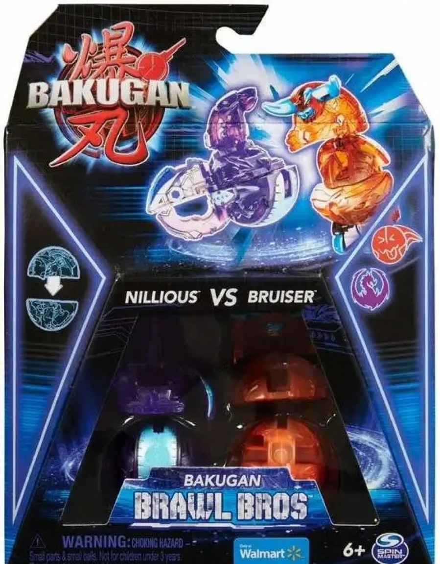 All Brands Spin Master | Bakugan Brawl Bros Nillious Vs Bruiser Exclusive Figure 2-Pack