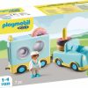 All Brands Playmobil | Playmobil 1.2.3 Doughnut Truck With Stacking & Sorting Feature Set #71325