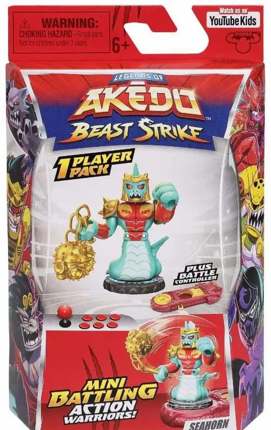 All Brands Moose Toys | Legends Of Akedo Beast Strike Seahorn Mini Battling Action Figure