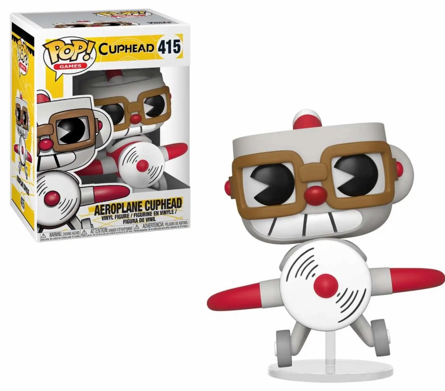 All Brands Funko | Funko Pop! Games Aeroplane Cuphead Vinyl Figure #415 [Damaged Package]