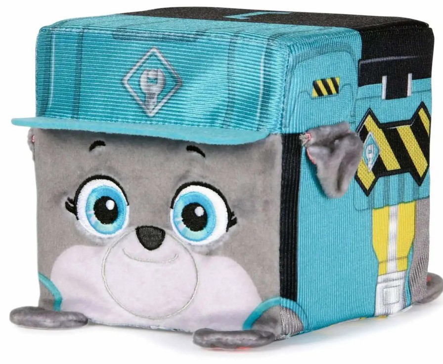 All Brands Spin Master | Paw Patrol Rubble & Crew Cube Motor 4-Inch Plush