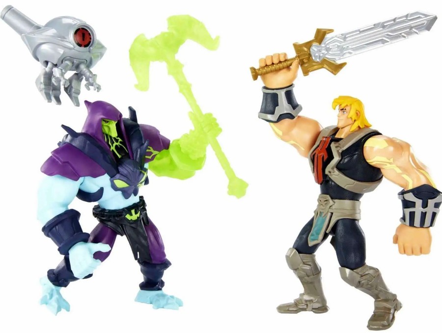 All Brands Mattel | He-Man And The Masters Of The Universe Revelation Power Attack Battle For Eternia Action Figure 2-Pack [He-Man & Skeletor]