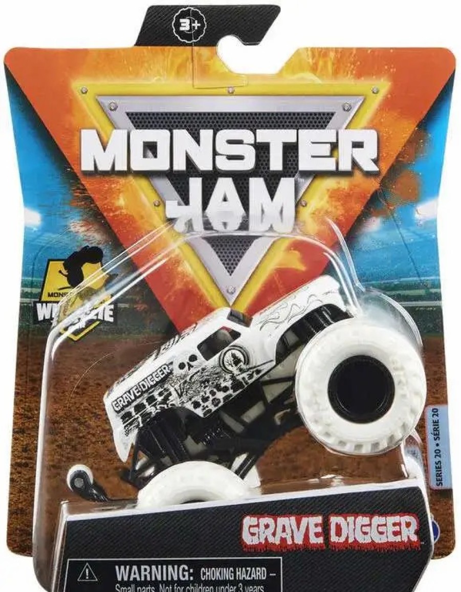 All Brands Spin Master | Monster Jam Series 20 Grave Digger Diecast Car [Black & White]