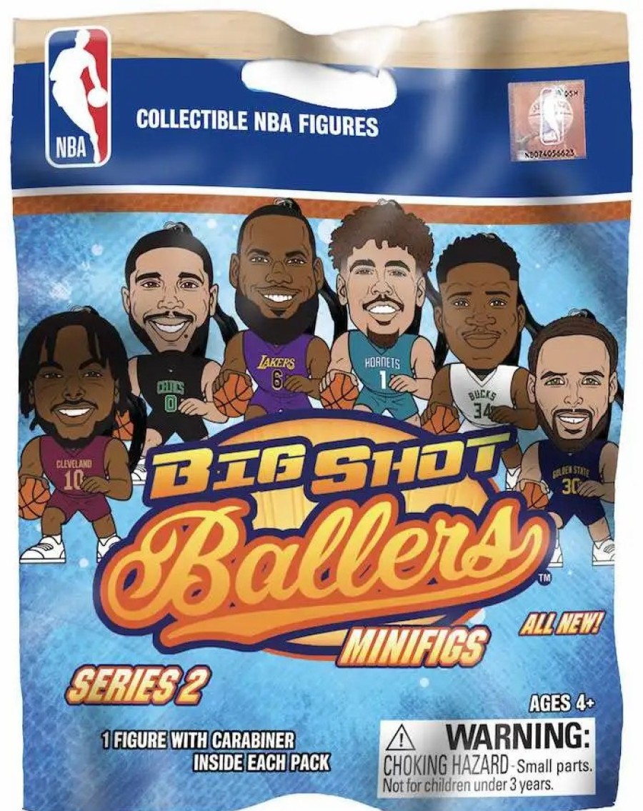 All Brands Party Animal Toys | Nba Big Shot Ballers Basketball Series 2 Mystery Pack [1 Random Mini Figure With Carabiner]