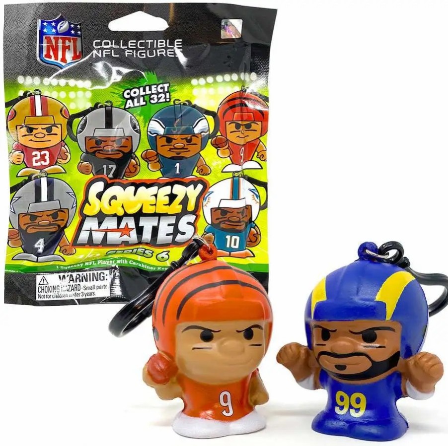 All Brands Party Animal Toys | Nfl Squeezy Mates Series 6 Football Mystery Pack [1 Random Slo Foam Figure]