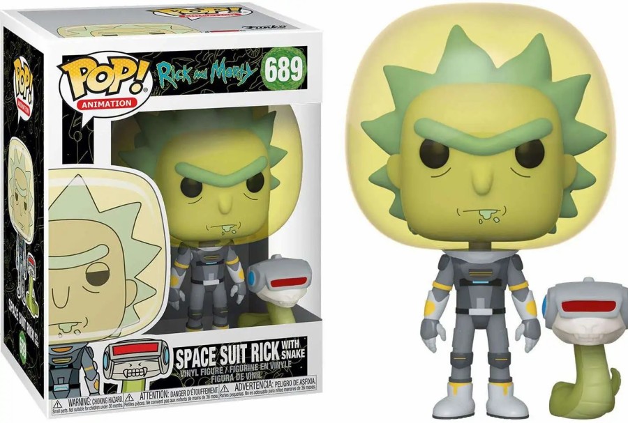 All Brands Funko | Funko Rick & Morty Pop! Animation Space Suit Rick Vinyl Figure #689 [With Snake]