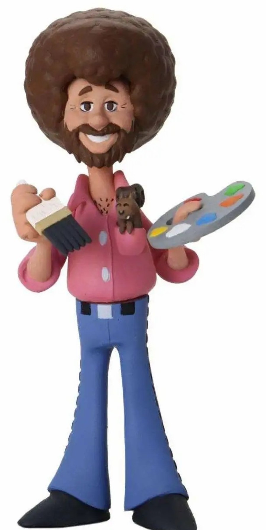 All Brands NECA | Neca Toony Classics Bob Ross Action Figure [Pink Shirt]