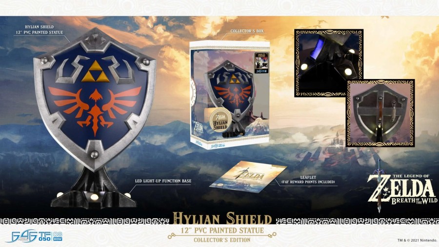 All Brands First 4 Figures | Legend Of Zelda Breath Of The Wild Hylian Shield 12-Inch Collectible Pvc Statue [Collector'S Edition]