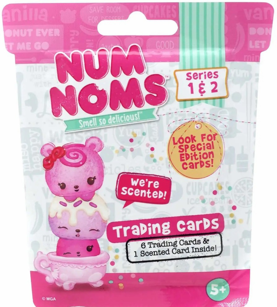 All Brands MGA Entertainment | Num Noms Series 1 & 2 Trading Cards Mystery Pack [6 Trading Cards & 1 Scented Card]