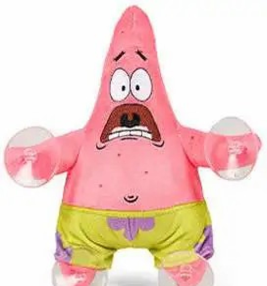 All Brands Kidrobot (NECA) | Spongebob Squarepants Patrick 8-Inch Window Clinger Plush [Scared] (Pre-Order Ships February)