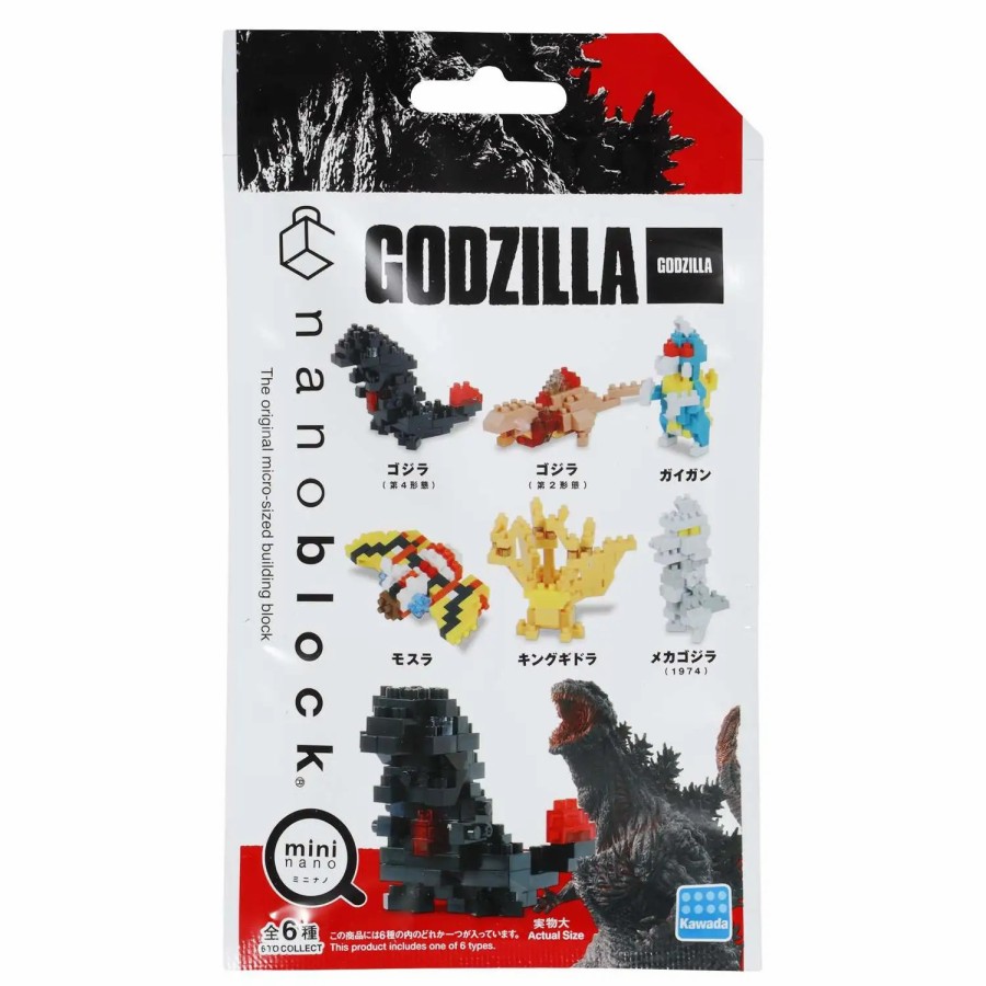 All Brands Kawada | Nanoblock Godzilla Mininano Series 1 2-Inch Mystery Pack [1 Random Figure] (Pre-Order Ships March)