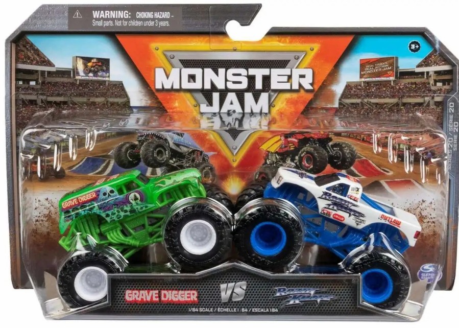 All Brands Spin Master | Monster Jam Series 20 Grave Digger Vs Razin Kane Diecast Car 2-Pack