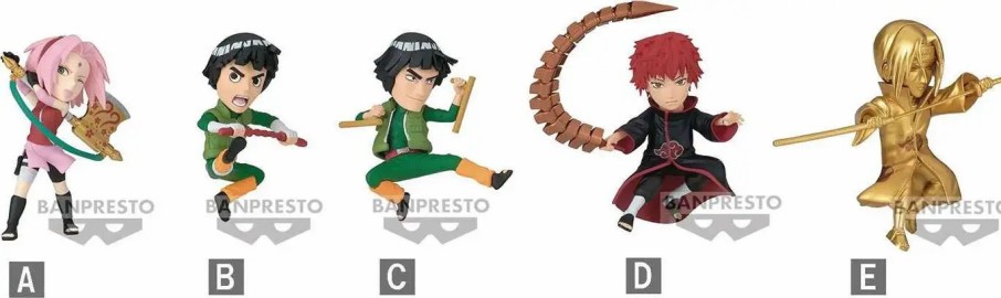 All Brands Banpresto | Narutop99 One Piece Wcf Series 4 2.8-Inch Set Of 5 Figures Collectible Pvc Figures [Sakura, Rock Lee, Might Guy, Sasori, & Itachi] (Pre-Order Ships August)