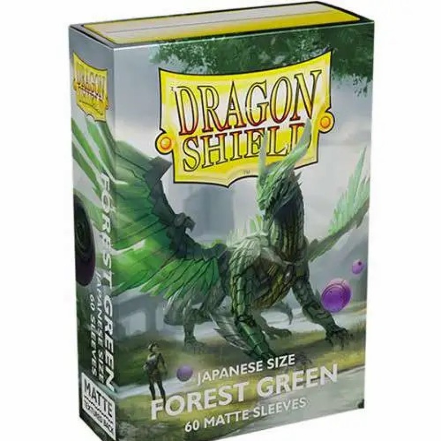 All Brands Arcane Tinmen | Dragon Shield Japanese Sized Forest Green Sleeves [Matte/60 Cards]