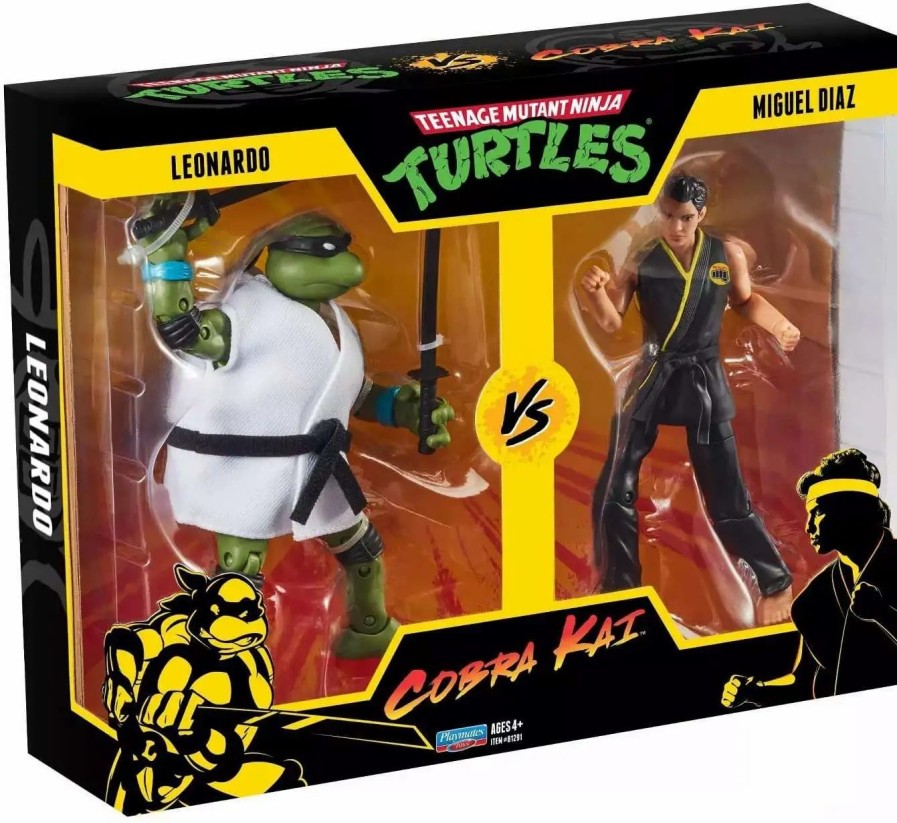 All Brands Playmates | Teenage Mutant Ninja Turtles Vs Cobra Kai Leonardo Vs. Miguel Diaz Action Figure 2-Pack